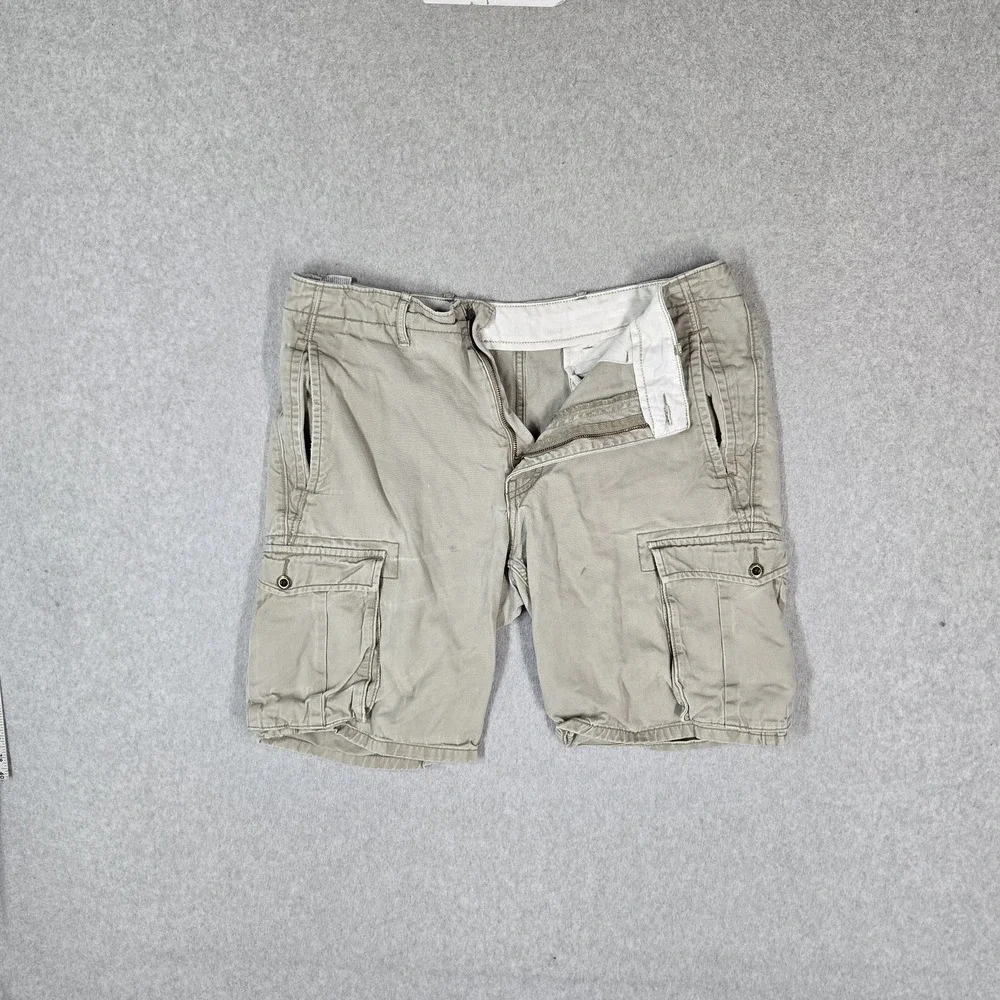 Levi's Men Shorts 34 Khaki Cargo Twill Outdoor Pockets Mid Rise 9